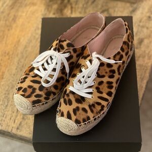 J.Crew canvas espadrilles in calf hair. Size 8.5